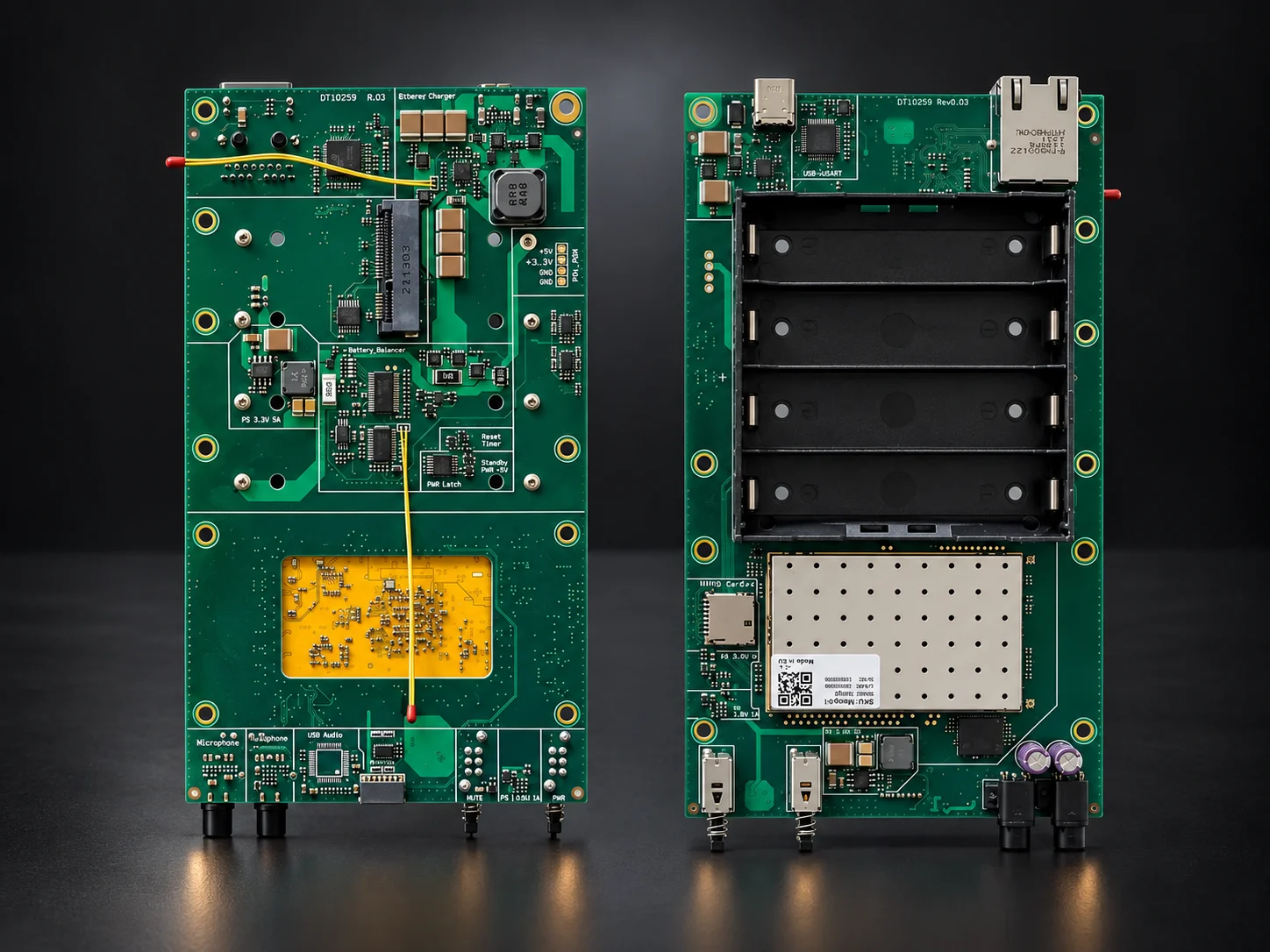 Embedded audio carrier boards for the 8devices Mango system-on-module